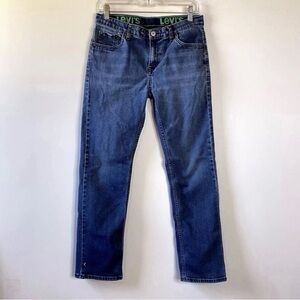 Levis 511 Jeans Boys Sz 18 Med Wash Straight Leg Flex Denim Adjustable Waist